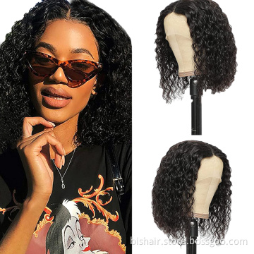 Black Women Brazilian Curly Lace Frontal Wig 100%human hair 13x4 Water Wave Lace Frontal Human Hair Wig Lace Closed Pre-Pull Wig